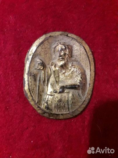 Накладка с Евангелистом для книги, золочение