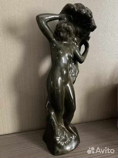 Старая Гжель Девушка Ню Обливная керамика