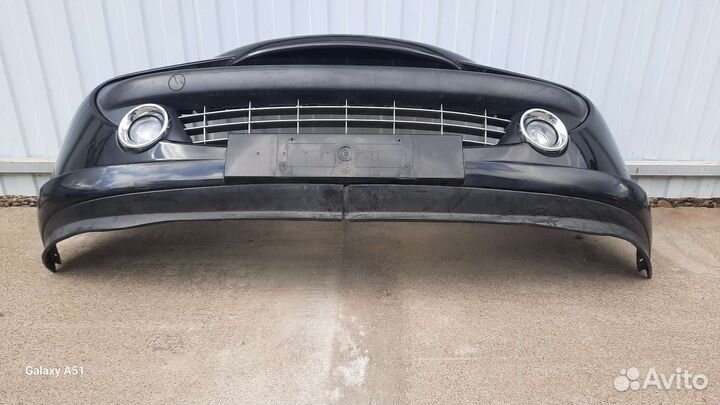 Передний бампер чёрный Пежо 207