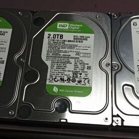 Hdd wd 2шт + seagate1шт по 2Тб