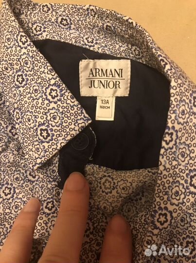 Рубашка Armani, Zara, Button blue