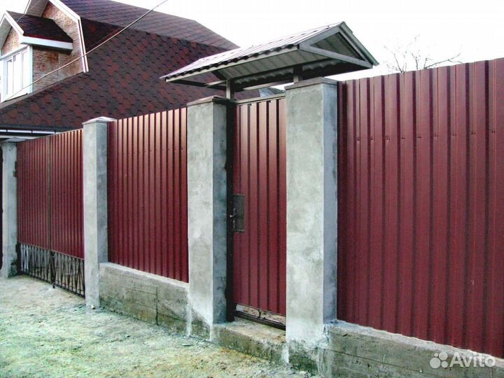 Установка Забора Ворот Профлист Евроштакетник