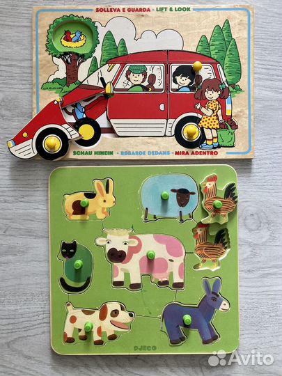 Развивающие игрушки деревяные (сортер)