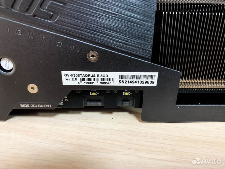 Видеокарта Gigabyte Aorus RTX 3060 Ti Elite 8Gb