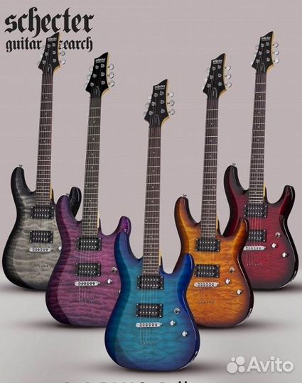 Электрогитара Schecter C-6 plus VSB. Доставка