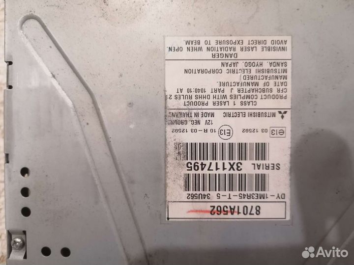 Штатная магнитола для mitsubishi lancer 10