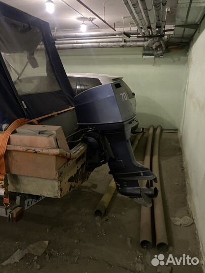 Катер темп с мотором Jonson 70 л.с + прицеп мзса