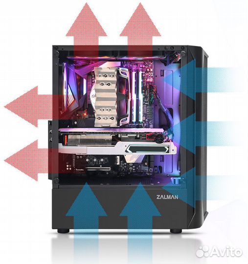 Новый игровой компьютер 7500F/32Gb-DDR5/1Tb/5700XT