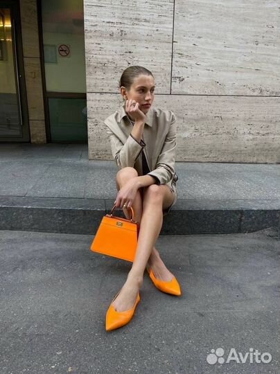Балетки летние 39р Эконика оранжевые оригинал