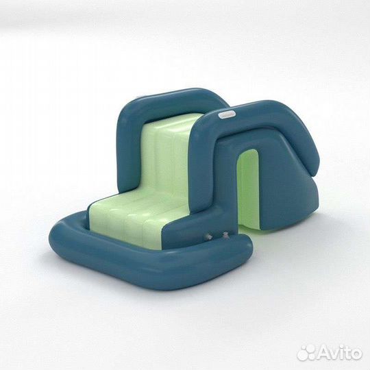 Надувной бассейн с горкой