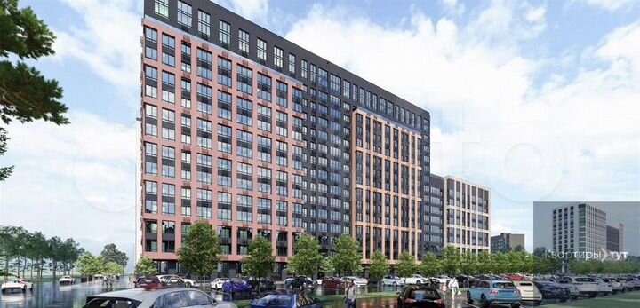 Квартира-студия, 36,6 м², 3/15 эт.