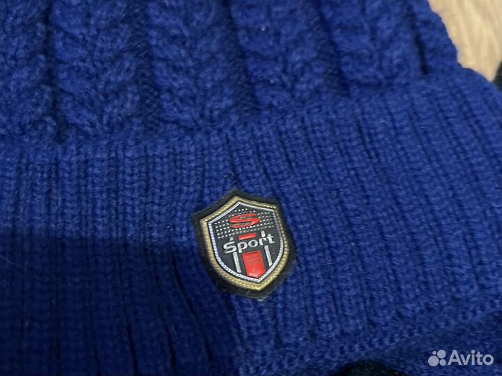 Комплект шапка шарф перчатки 6-8 лет