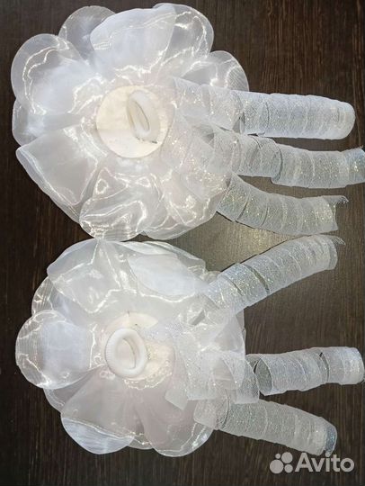 Банты для волос белые