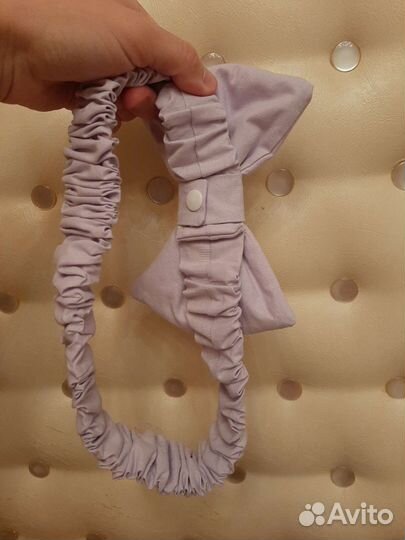 Бант на выписку сиреневый