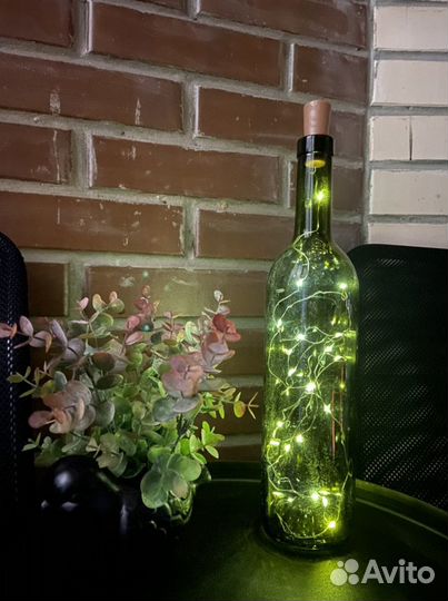 Бутылка, декоративный светильник, ночник