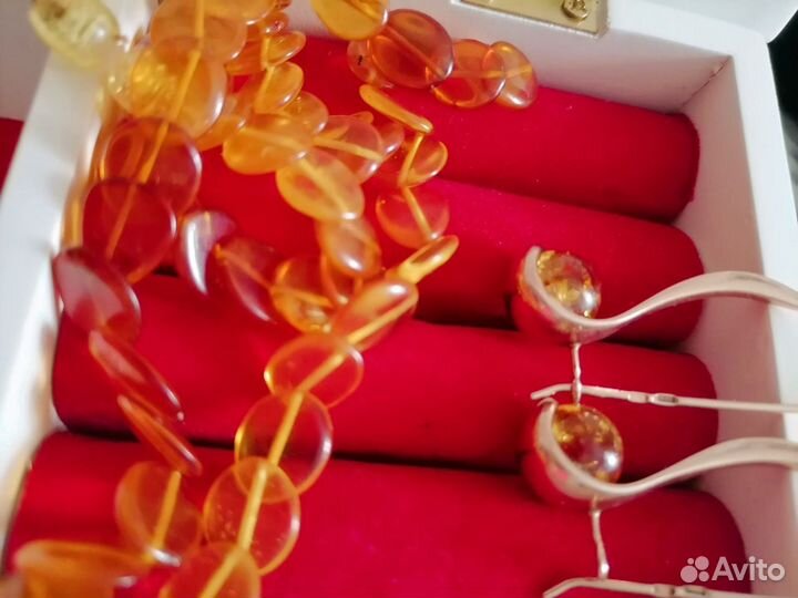 Серьги позолота с янтарём