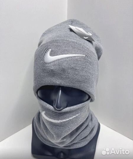 Шапка + снуд (шарф) Nike осень зима