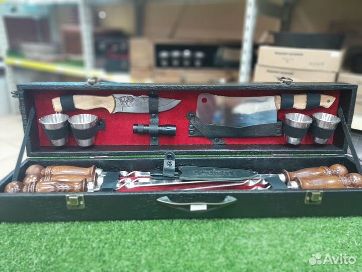 Набор шампуров в кейсе подарочном