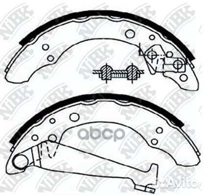 Колодки барабанные AD 80 VW G3/Skoda (200x40) N