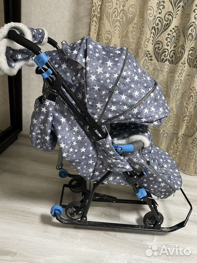 Санки коляска nika