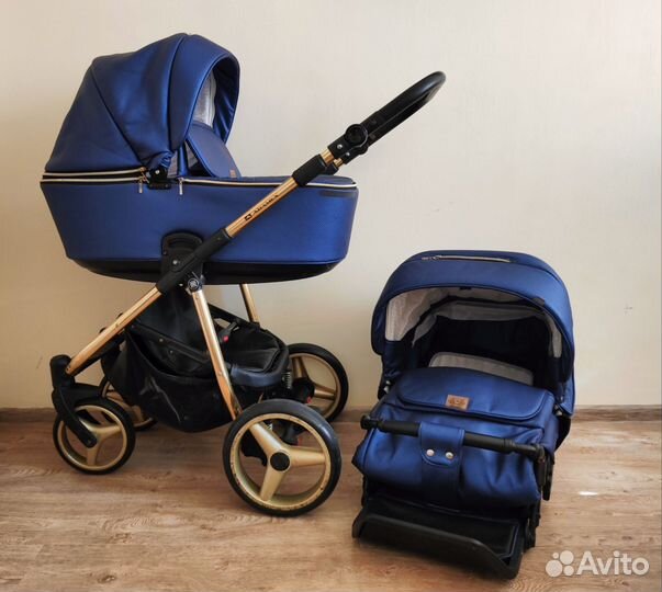 Коляска Adamex Barcelona 2в1 (Гелевые колёса)