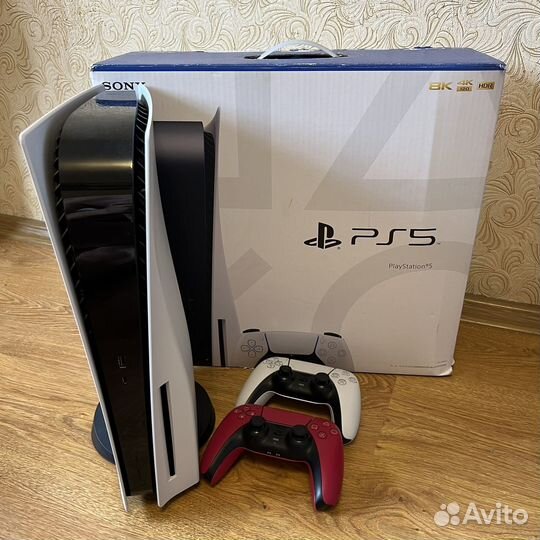 Sony PS5 1тб с дисководом+2 геймпада