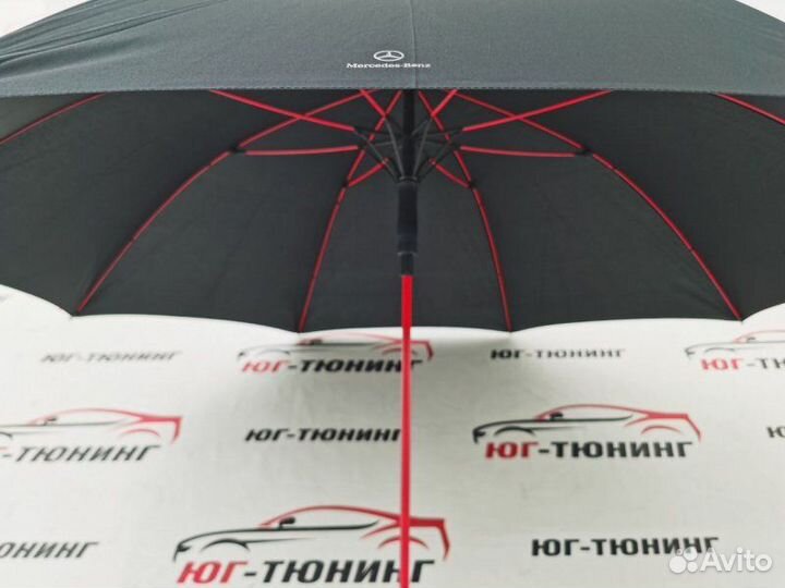 Зонт трость с красными вставками Mercedes-Benz