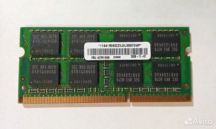 Память Samsung DDR3 для ноутбука