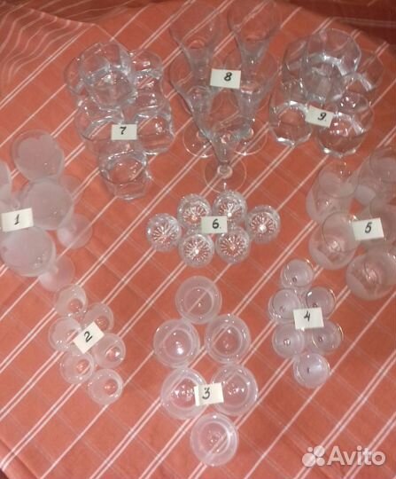 Фужеры, рюмки, стаканы матовое стекло гхз