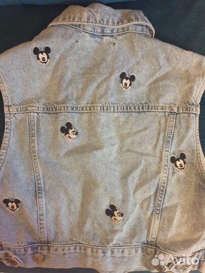 Джинсовый костюм для девочки (жилетка+ шорты)