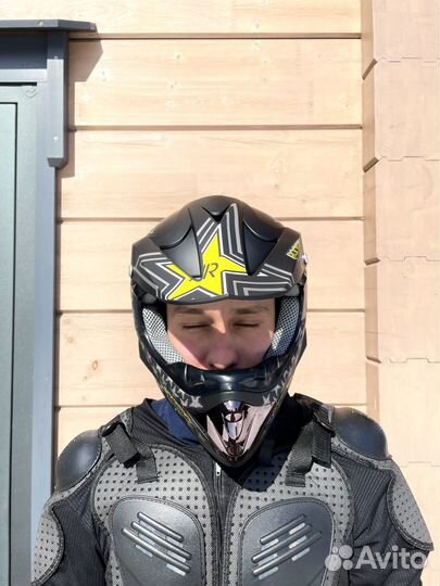 Шлем для эндуро, питбайка, мотокросса, мотоцикла