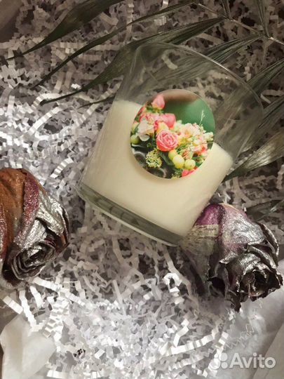 Соевая ароматическая свеча в стакане 250 мл