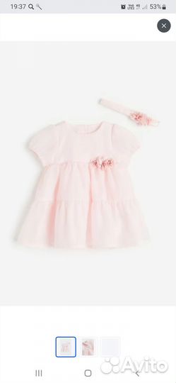 Шикарное легкое платье для девочки 80