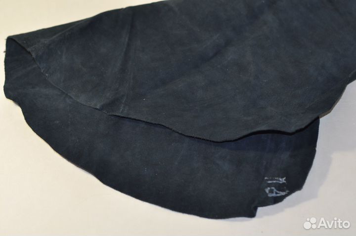 Натуральная чёрная замша куски