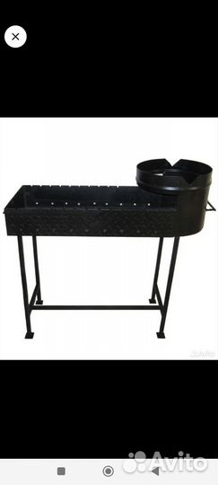 Мангал 3 мм с очагом, казан 10 л, шампура 10 штук