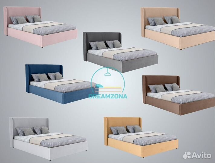 Кровать Нэнси с мягким изголовьем в рассрочку