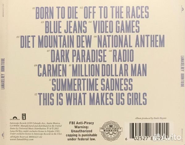 Lana Del Rey - Born To Die (CD)