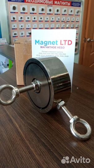 Поисковый магнит двухсторонний F400x2 сила сц. 480