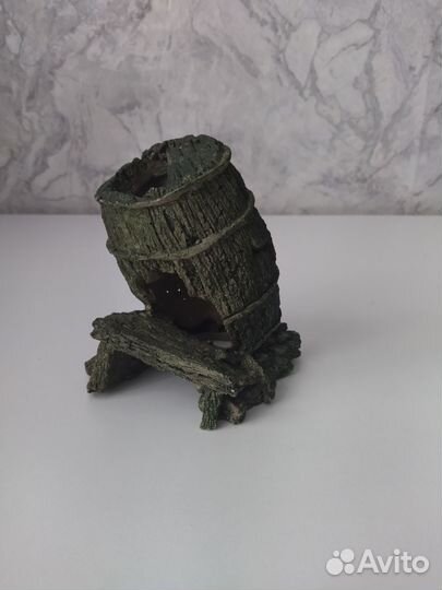 Бочка декорация для аквариума