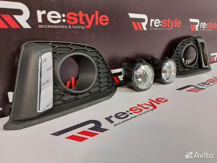 Установочный комплект туманок Honda Fit 14-17г