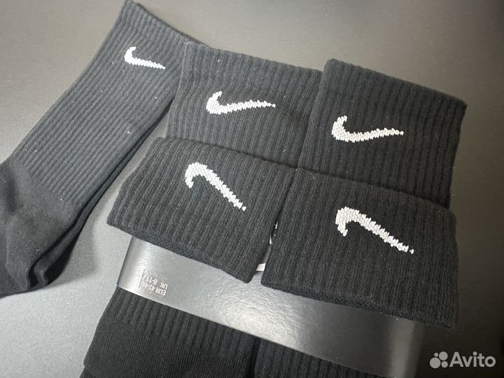 Носки nike высокие черные 10 пар