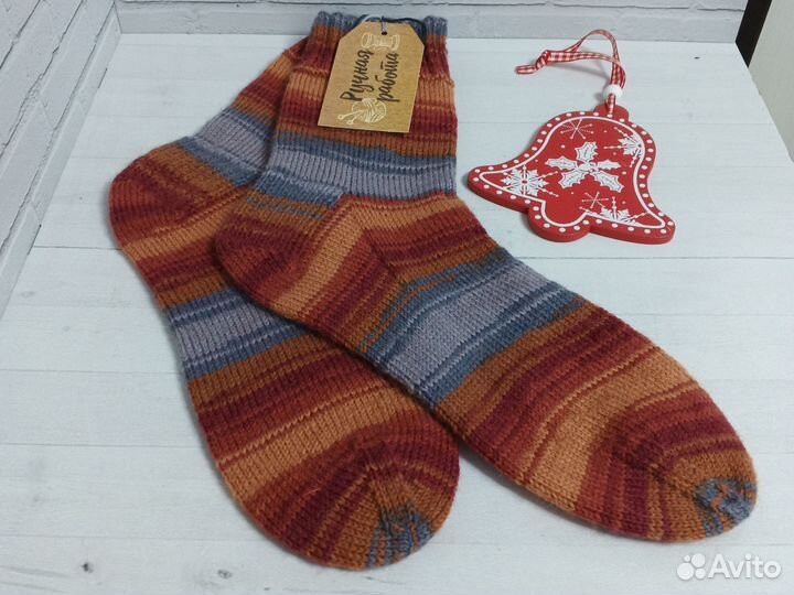 Носки вязаные ручной работы шерстяные