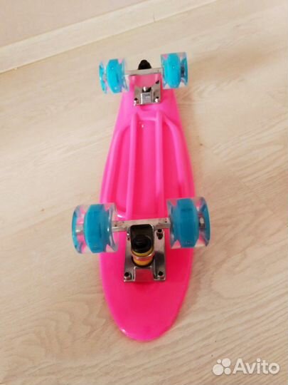 Пласт борд Penny Board пластиковый розовый скейт