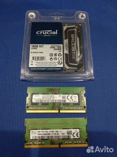 DDR4 sodimm 16GB kit и 2x4GB