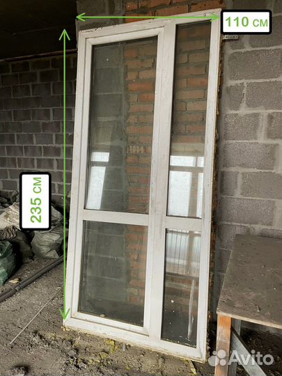 Оконный блок с дверью