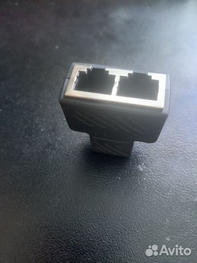 Соединитель для интернет кабеля на 2х1 Rj45