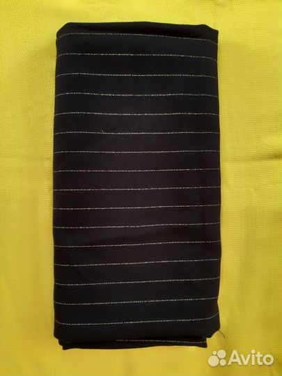 Ткань синяя в полоску