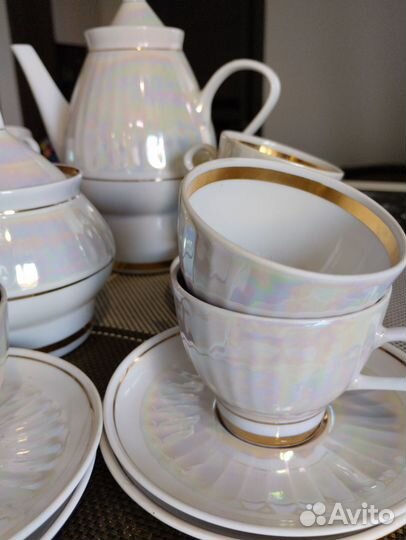 Сервиз кофейный перламутровый СССР