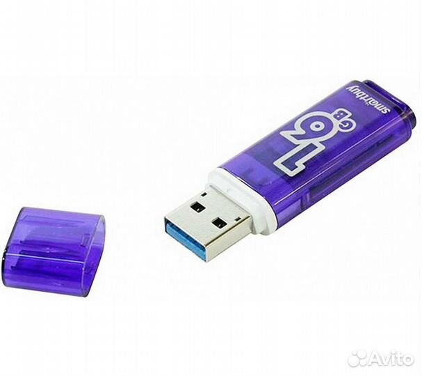 Флеш-накопитель Smartbuy Glossy USB 3.0 16GB, сини