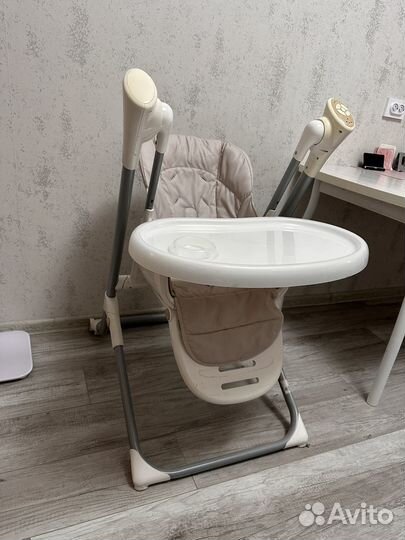 Стульчик для кормления 2в1 качеля